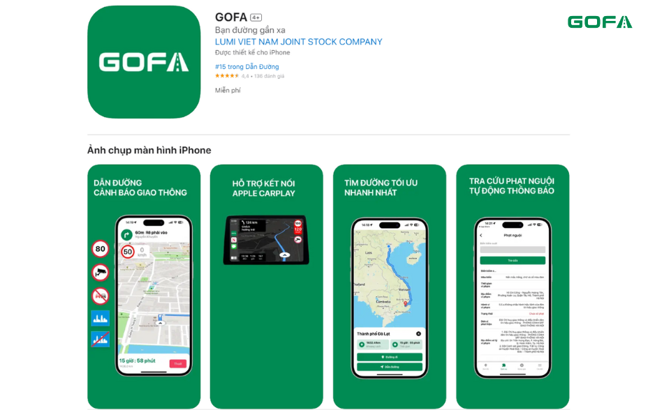Cài đặt Gofa từ cửa hàng ứng dụng App Store