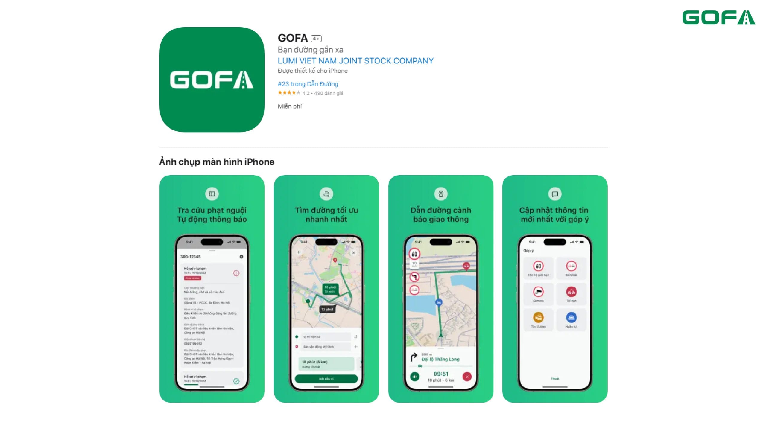 Tải và dử dụng GOFA trên IoS