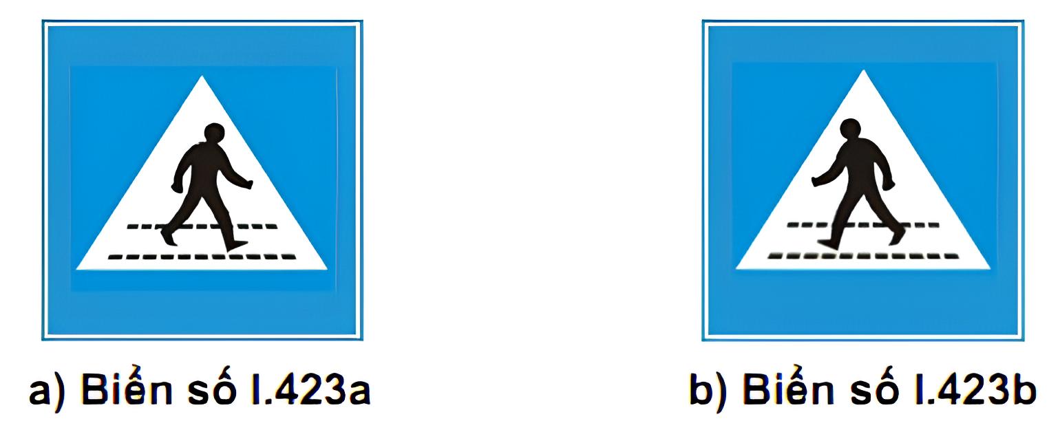 Biển số I.423 (a,b) "Vị trí người đi bộ sang ngang"