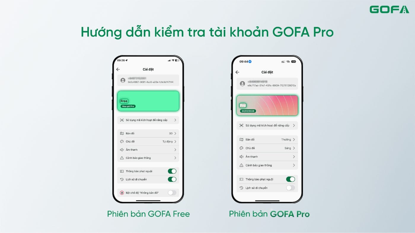 Hướng dẫn kiểm tra tài khoản Pro